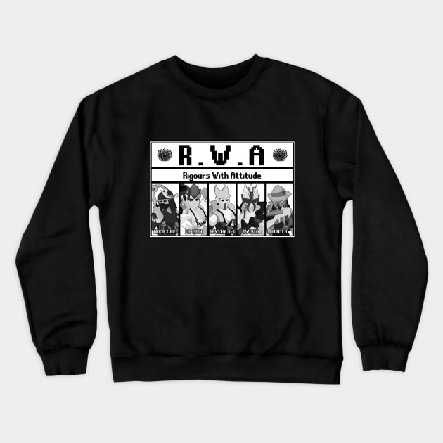 R.W.A - Black & White Crewneck Sweatshirt by King Condor